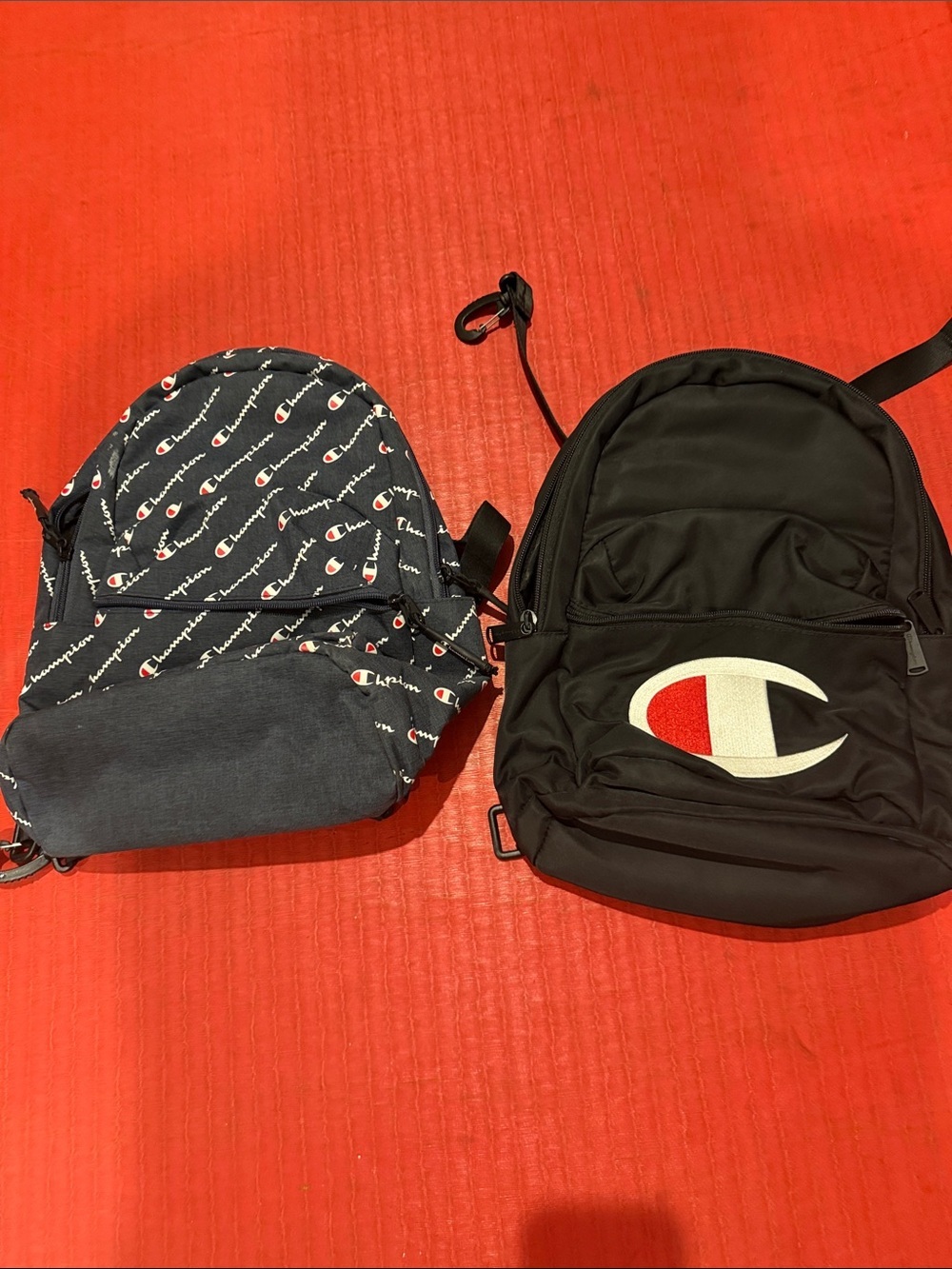 Champion Kids Black and Navy Logo Backpacks